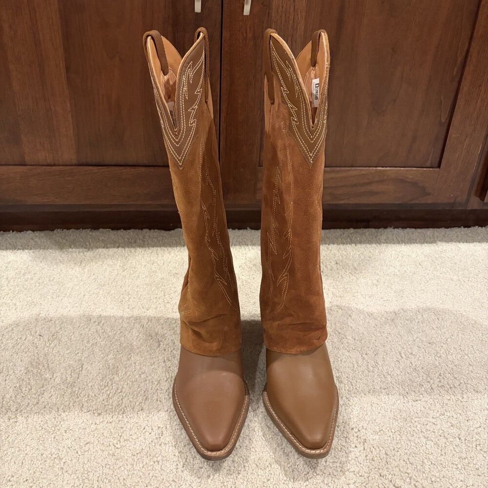 Try On/demo Dingo Women's Wild Fire Western Boots Brown Size 9 Dl2280 Cowboy - Picture 3 of 15